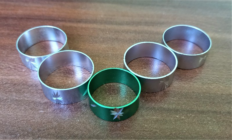 5 Blech Ringe Gr��e 19 mm im Set