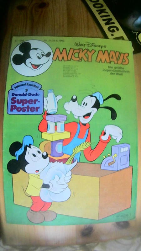 MICKY MAUS NR.21 VON 1982 MIT BEILAGE, NEUWERTIG