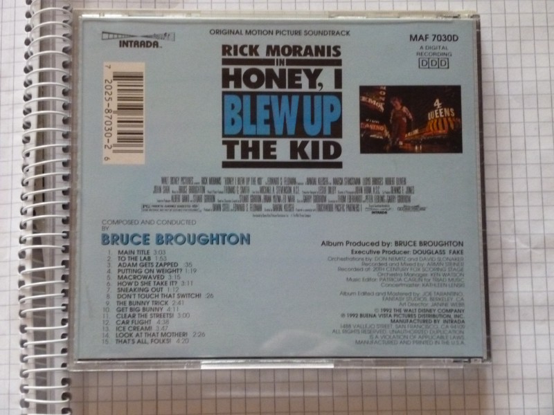 CD Bruce Broughton - Honey I blew up the Kid