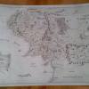 riesige Mittelerde-Karte Herr der Ringe 1,26x0,75m
