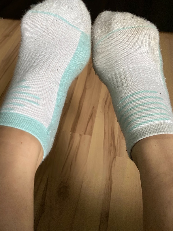 getragene socken