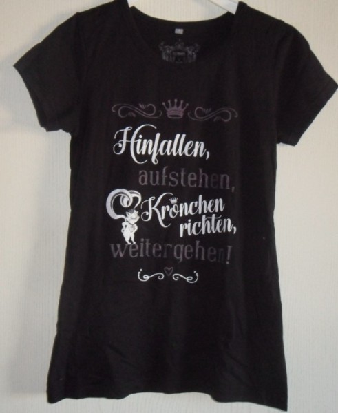M�dchen T-shirt Gr��e S, schwarz