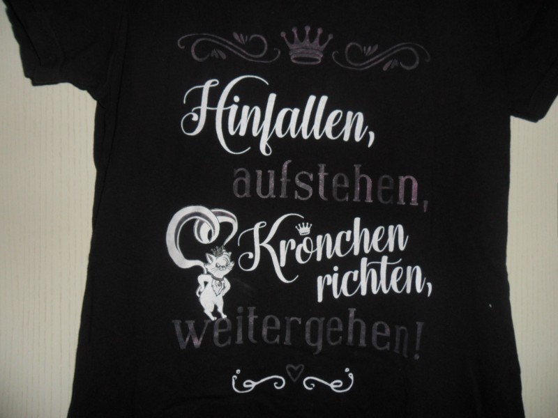 M�dchen T-shirt Gr��e S, schwarz