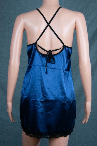Satin Nachthemd - K�nigsblau