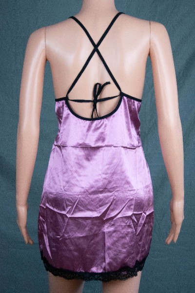 Satin Nachthemd - Violett