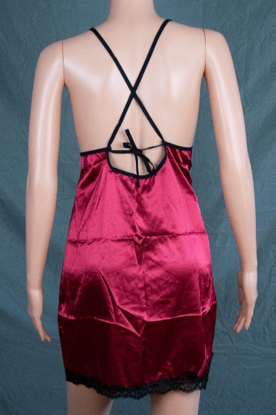 Satin Nachthemd - Bordeaux