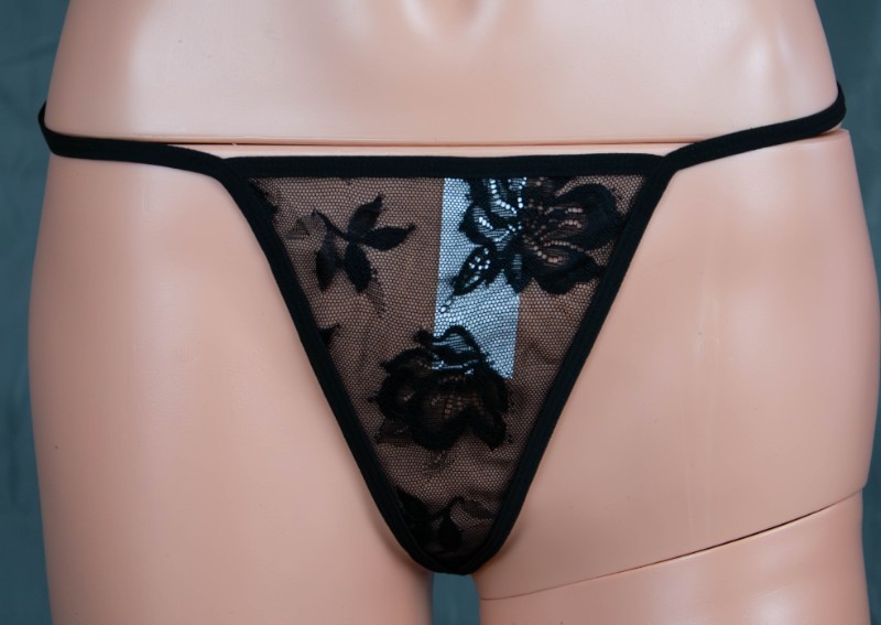 Nachthemd in Lederoptik mit String