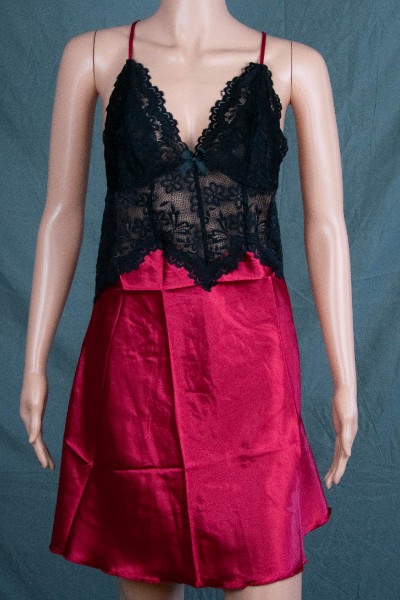 Satin Nachthemd - Rot