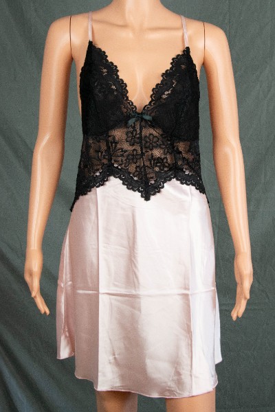 Satin Nachthemd - Ros�