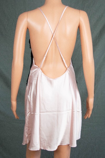 Satin Nachthemd - Ros�