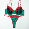 2-teiliges Dessous-Set - gr�n und rot