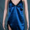 Satin Nachthemd - K�nigsblau