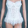 4-teiliges Bustiers Set - Sexy - Spitze - Wei�