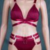 3-teiliges Dessous Set - BH - Slip - Bordeaux