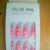 FALSCHE FINGERN�GEL SET, ROSA MIT HERZEN, NEU