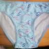 DAMEN SLIP HELLBLAU MIT BLUMEN GR.S, NEU