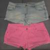 2 sexy Jeans Hotpants Shorts pink blau