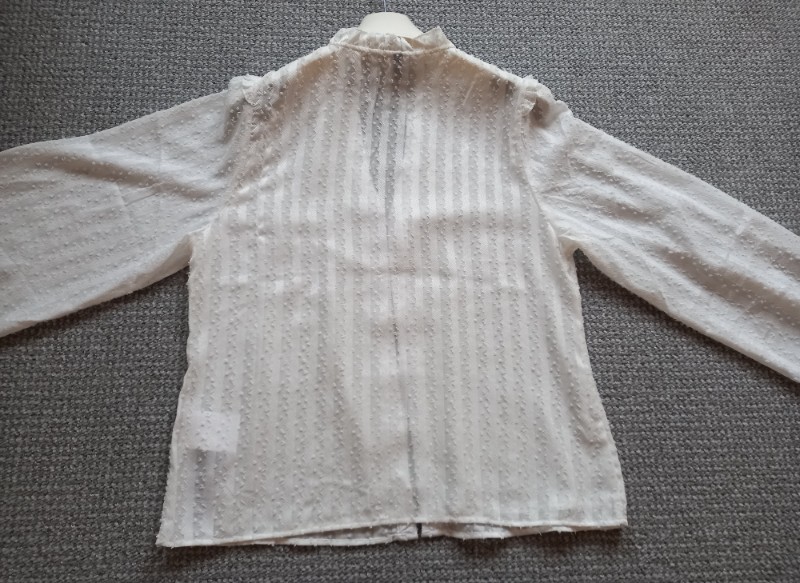 AMISU wei�e transparente Damen Bluse in Gr��e XL