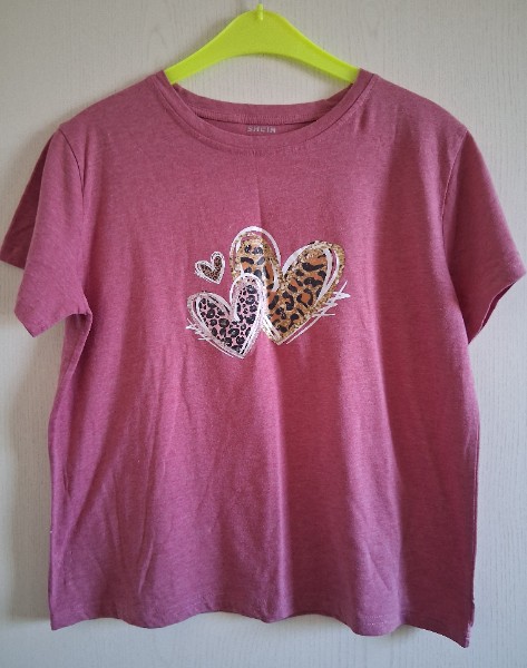 Damen Shein T-shirt in Pink meliert Gr��e XL