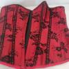rot schwarzes Korsett Gr.  XL