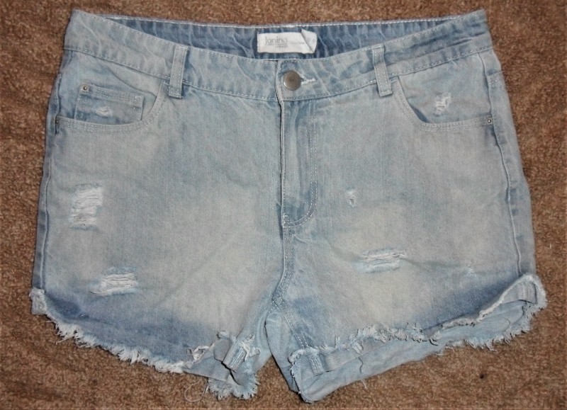 Damen Sommer Destroyed Jeans Shorts Gr��e 38