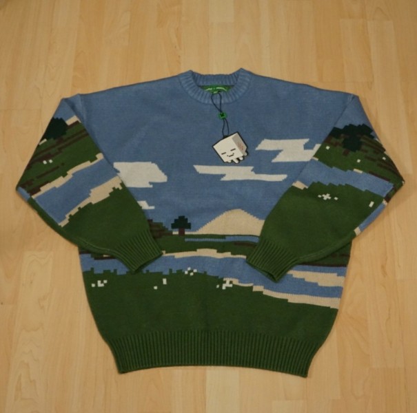 Coolshirtz Minecraft Pause Screen Knit Sweater