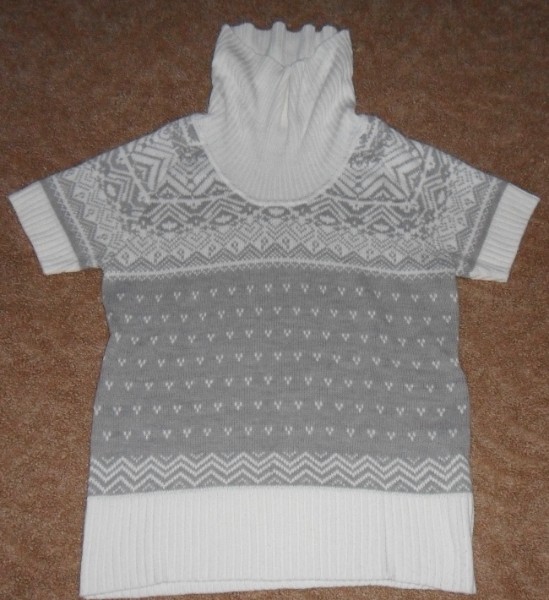Damen Rollkragen Pullover Kurzarm Gr��e L (44)