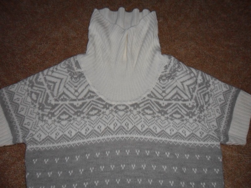 Damen Rollkragen Pullover Kurzarm Gr��e L (44)